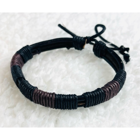 Unbranded Other - Black/Brown Woven Adjustable Unisex Bracelet
